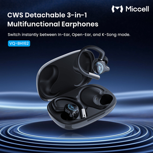 Écouteurs sans fil TWS 3-en-1 Miccell en gros, les plus vendus : intra-auriculaires, à crochet d'oreille et filaires, avec carte son pour jeux - Product Image 2
