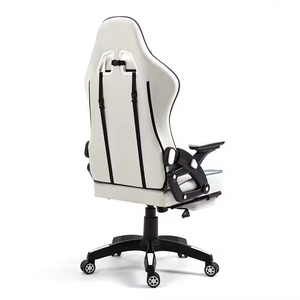 Chaise de jeu pivotante économique blanche avec repose-pieds 5925 – Chaise de gaming 5925 pas chère - Product Image 5