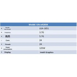 สำหรับ Intel เจนเนอเรชั่น 15 Ultra U9 285K 285 U7 265K 265Kf 245K 245Kf ซีพียูเดสก์ท็อปใหม่เอี่ยม 3.7GHz เทคโนโลยี Virtualization - Product Image 3