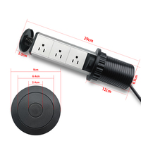 BAOBEN - Enchufe de Cocina y Oficina Integrado en la Encimera, Gabinete, Isla o Escritorio, con Barra de Alimentación Invisible USB
