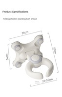 Support mural pliable pour baignoire bébé sans perçage, fixation par ventouse, cadre de support pour salle de bain de bébé