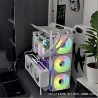 Châssis ouvert 240/360 refroidi à l'eau ATX/MATX Rack carte graphique Installation verticale petit ordinateur boîtier de tour de jeu