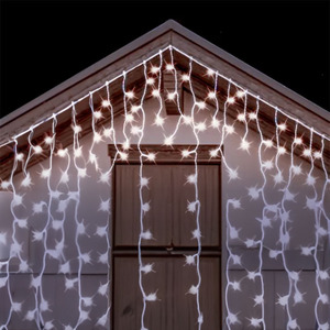 Cadena de luces LED planas de carbón, funciona con pilas 3AA, blanco frío, 10m x 0.6m, ideal para decoración festiva y ambientación. - Product Image 1