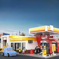 Cada C66027-C66030 MOC Station City Street View Series House Construction Assembly Model Kit for Adults Building Blocks Sets