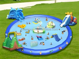 Gran oferta, <span class=keywords><strong>piscina</strong></span> inflable de PVC azul para adultos, niños y bebés, <span class=keywords><strong>piscina</strong></span> de juegos al aire libre para el hogar gruesa - Product Image 4