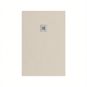 Receveur de douche rectangulaire Estasi 75 x 100 cm en béton avec drainage pour salle de bain - Product Image 3