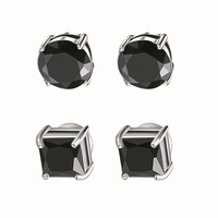 Bijoux d'oreille unisexe sans perçage, clips d'oreille magnétiques en zircone cubique sertie griffe, fausses boucles d'oreilles pour hommes et femmes, usage quotidien