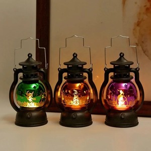 New Halloween Decoration Retro LED Lamp Halloween Hanging Ornaments Light Creative Pumpkin Witch <b>Small</b> Oil Lamp <b>Lantern</b> - Product Image 3