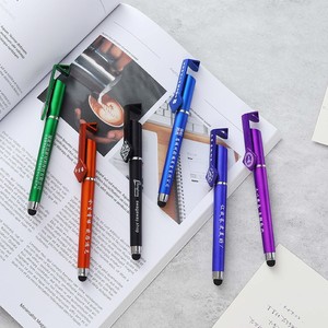 Support de téléphone portable multifonction en plastique, publicité promotionnelle, logo personnalisé, stylo gel à encre bleue, cadeau pour le bureau et l'école - Product Image 1