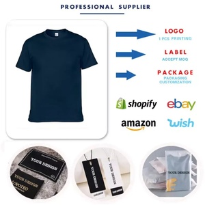 T-shirt pour homme à col montant, grande taille, 100% coton, poids lourd, luxe, épaules tombantes, t-shirt vierge pour homme, qualité supérieure, personnalisable par le fournisseur - Product Image 4