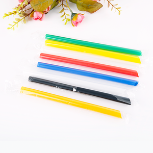 Individually Wrapped Multi Colors Boba <strong>Straws</strong> Disposable Plastic Large Wide-mouthed <strong>Milkshake</strong> Bubble Tea <strong>Straw</strong> - Product Image 2