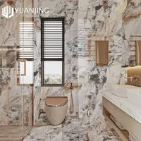 Carreaux muraux Saint Louis King, grand effet marbre gris foncé, surface polie mate, carreaux de sol en porcelaine, céramique