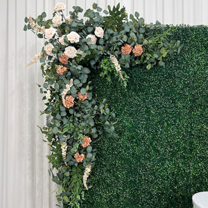 Pared Floral de Seda Artificial con Arreglos a Juego para Decoración de Fondo de Boda Moderna al Aire Libre - Product Image 2