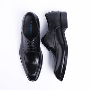 Zapatos Formales de Negocios para Hombre, de Cuero Genuino, con Cordones, Estilo Coreano, con Brocado Grabado, Punta Estilo Inglés, Transpirables - Product Image 4