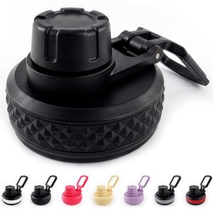 Couvercles à paille isothermes en acier inoxydable sans BPA, design classique à large ouverture, pour bouteilles de sport et de camping sous vide - Product Image 1