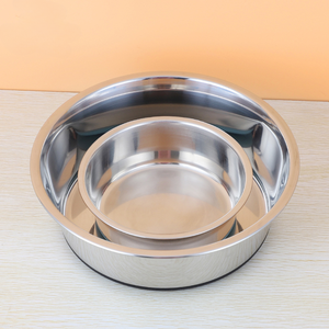 Toptan yuvarlak paslanmaz çelik hayvan mama kasesi silikon lavabo ODM köpek kedi malzemeleri çanta paketlenmiş su çeşmesi köpek mama kabı - Product Image 3