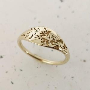 Floral Gold Plated <b>Ring</b> Unisex Jewelry Gift Yiwu Origin CY970 - Product Image 1