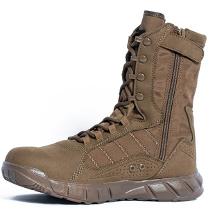 DF24 TSB01 <b>Black</b> Tactical <b>Boots</b> Men Waterproof Outdoor All Seasons Lace up Zipper Side High Top Plastic Portable - Product Image 2