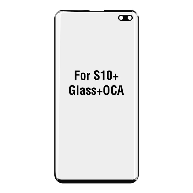 Wholesale High Quality Cell Phone Oca Glass Cover Screen Front for Samsung S10 Plus Front Glass Replacement