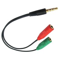 Adaptor Kabel Audio 3.5mm untuk Headset Gaming PS4 PC, Konverter Chat Talkback dengan Pemisah Mikrofon
