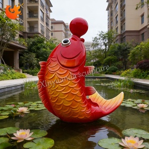 Escultura Luminosa de Fibra de Vidrio con Forma de Koi, Decoración de Paisaje Acuático para Exteriores, Instalación para Puntos Turísticos - Product Image 3