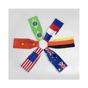 2025 Sports Meet National Flag Sweatband Venta al por mayor Diademas deportivas ecológicas Pulseras para París - Product Image 1