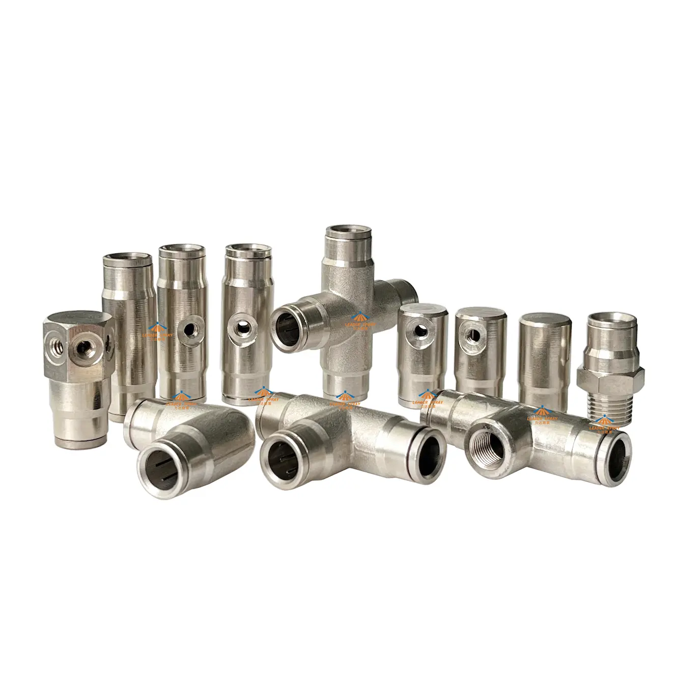 3/8"/9.52mm Quick Release/Coupling End/elbow/cross/Tee/T High pressure fog mist cooling system fitting slip-lock connector joint