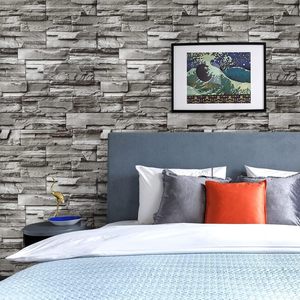 Udk PVC 45cm imperméable brique grise adhésif 3D papier peint adhésif pour la décoration murale <span class=keywords><strong>a</strong></span> la maison - Product Image 5