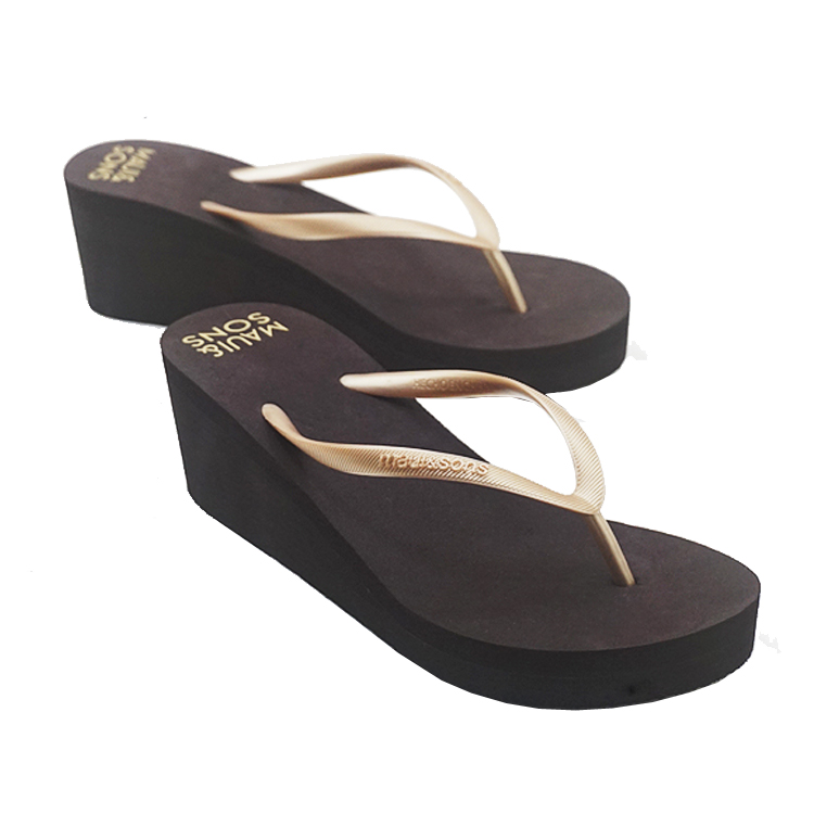 Высококачественные Экономичные пляжные шлепанцы на танкетке с современным дизайном на заказ оптом, производители тапочек для женщин