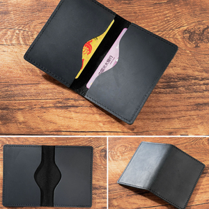 Portacarte di Credito e Fermasoldi in Vera Pelle Vintage Personalizzato YY - Design Semplice come Regalo Multifunzione - Product Image 6