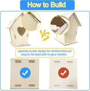 DIY kuş besleyici seti DIY ahşap sanat el sanatları DIY kuş evi seti çocuklar - Product Image 3