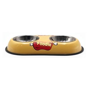 Alimentador de agua potable de acero inoxidable doble ecológico, cuenco bonito y antigolpes para perros, cuenco para gatos, cuenco para mascotas para perros y gatos - Product Image 4