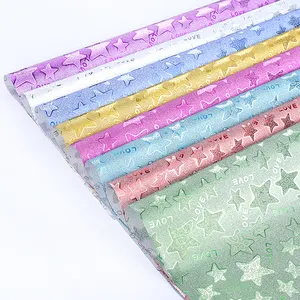 wholesale beautiful gift wrapping glitter film made in pp Lamination Glitter Film