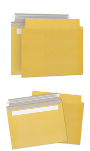 Пользовательские плоские жесткие почтовые вкладки белые 8x6 расширяемые картонные конверты для доставки - Product Image 4