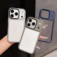 Coque de téléphone portable transparente antichoc hybride en acrylique avec lentille métallique haute transparence anti-rayures pour iPhone 18 17 Pro Max