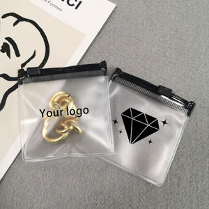 Wholesale White PVC Jewelry Pouch <b>Bags</b> logo Customized Jewelry Packaging Eva Pouch Zipper Frosted <b>Ziplock</b> <b>Bag</b> - Product Image 2