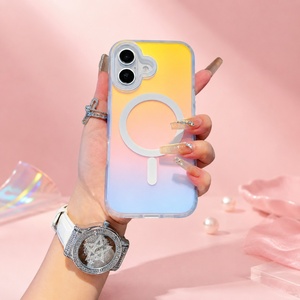 Gradient telefoonhoesje iriserend magnetisch PC voor iPhone - Product Image 2