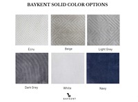 Tapis de bain et tapis de douche rectangulaires en coton recyclé fin, couleur unie de luxe, personnalisables Severa, 60x100cm, pour usage domestique