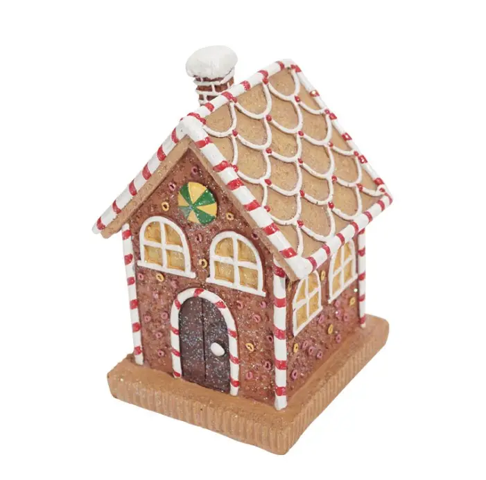 Popüler noel dekore gingerbread hut tahsil aydınlık reçine el sanatları