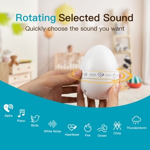 Şarj edilebilir oyuncak doğa sesleri makinesi bebek yatıştırıcı cihaz 9 müzikler bebek taşınabilir beyaz gürültü makinesi ve gece lambası - Product Image 5