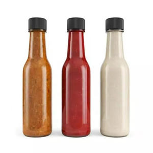 Taller Clear Small Beverage Canning Woozy Bottles Tomate Ketchup Bouteilles <span class=keywords><strong>en</strong></span> <span class=keywords><strong>verre</strong></span> Porte-bouchon à vis Couvercle <span class=keywords><strong>Sauce</strong></span> piquante 75ml 150ml 250ml - Product Image 2