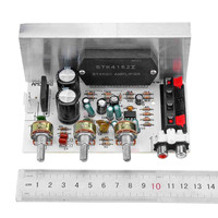 Papan Amplifier DX-0408 18V 50W+50W 2.0 Channel STK Seri Amplifier Daya Film Tebal
