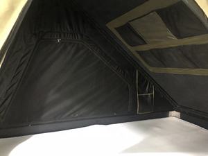 Tenda da tetto in alluminio da campeggio tenda da tetto per auto tenda da tetto a conchiglia a triangolo con guscio rigido - Product Image 4