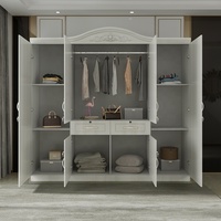 Meubles de chambre à coucher en bois, grandes armoires modernes, armoire de 2 mètres, armoire à 4 portes, armoire en plastique