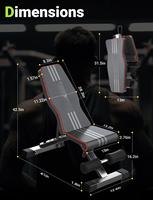 Banc de musculation multifonctionnel réglable en acier allié pour entraînements complets du corps, pliable et portable pour la maison