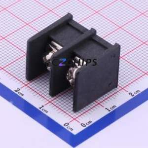 WJ45S-B-9.5-2P Barrier Terminal Block Through hole Component (THT),P=9.5mm Connector Two Sides 9.5mm 1x2P Straight Pin - Product Image 1