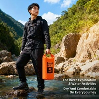 Sac étanche flottant en bâche PVC 500D de 5L avec logo personnalisé pour la navigation, la natation et les activités nautiques