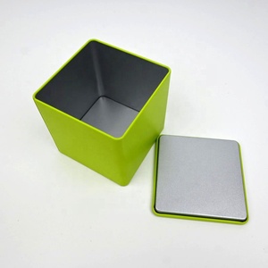 Ready Stock Multi‑color Square Food Grade Tin <b>Box</b> Plain <b>Metal</b> Tin Container For Tea Cookie Candy Gift Storage - Product Image 4
