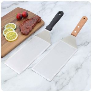 Juego de espátulas metálicas de acero inoxidable para parrilla, utensilios para raspar, espátula para hamburguesas, espátula para pizza - Product Image 4