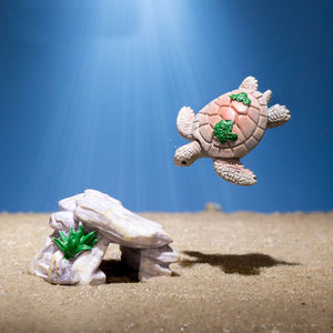 Hars Cartoon Zee Zeeleven Walvis Decoratie Kunst Accessoire Boot Strandlandschap 3d Miniaturen Speelgoed Beeldjes Voor Sleutelhanger - Product Image 4